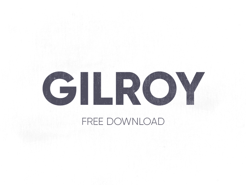 gilroy regular font free